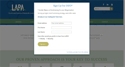 Desktop Screenshot of lapafundraising.com