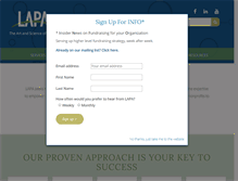 Tablet Screenshot of lapafundraising.com